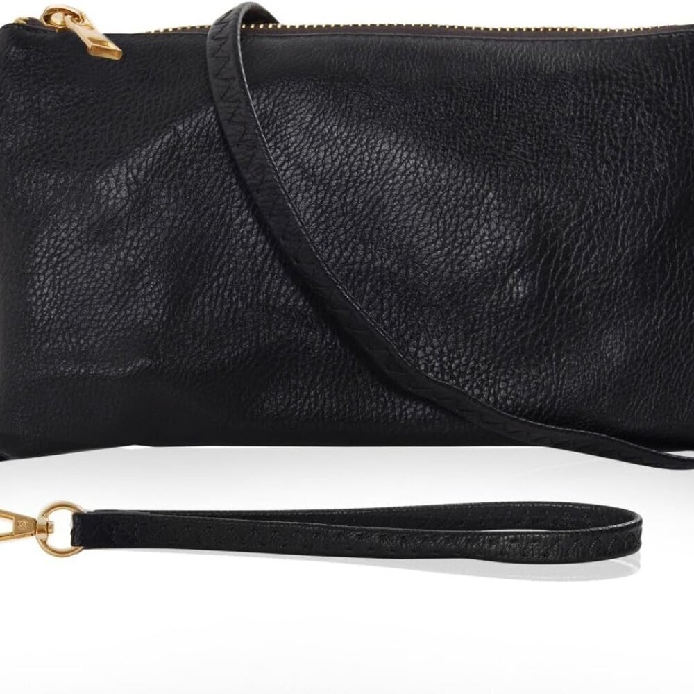 Humble Chic Vegan Leather Wristlet Purse for Women - Small Clutch Purse with Sho